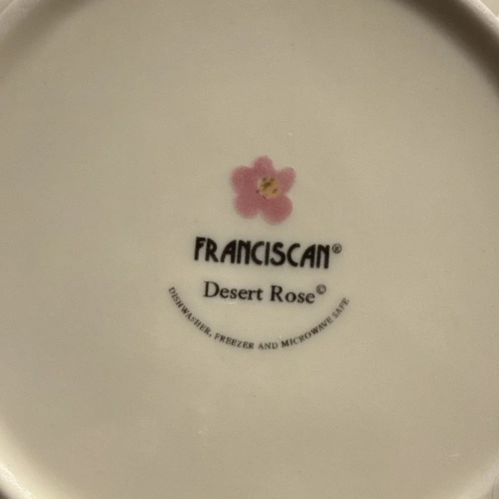 Franciscan Desert Rose Bread and Butter Plate 8 Inch Floral Earthenware Vintage